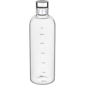 GARRAFA ÁGUA SUCO HOME&CO COM TAMPA VIDRO 750ml 24x8x8cm TRANSPARENTE