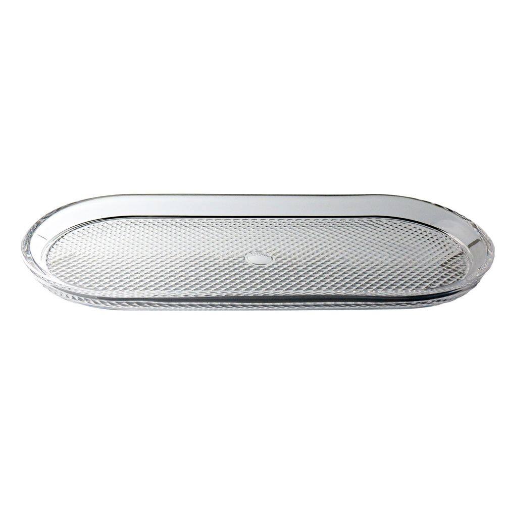 PRATO BANDEJA PARA SERVIR HOME&CO OVAL VIDRO 3x34x16cm TRANSPARENTE