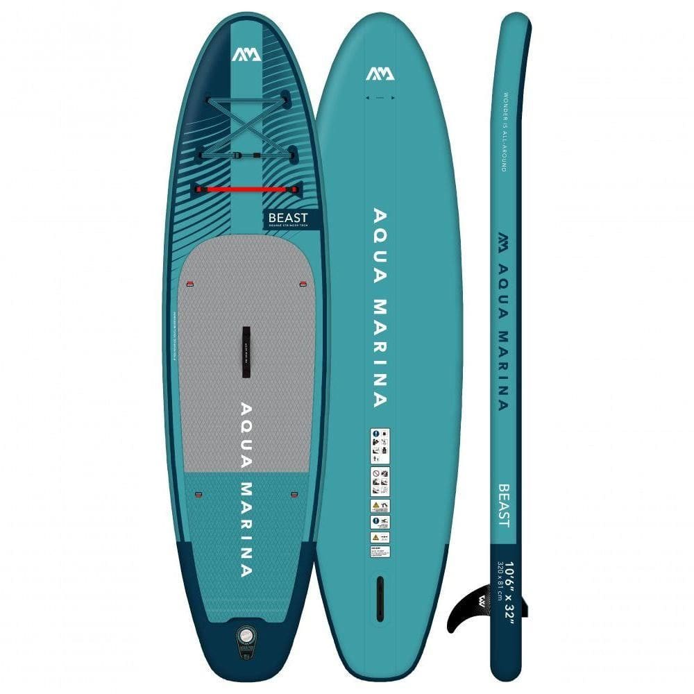 Prancha Stand Up Inflável Beast Aqua Marina - Com Bomba, Mochila E Leash De Segurança