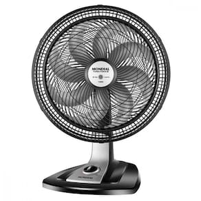 Ventilador De Mesa 40cm Mondial Turbo 8 Pás 3 Velocidades Preto Com Prata 127V