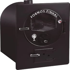 Forno A Lenha De Embutir Lux Preto Grande Da Fornos Pinhal