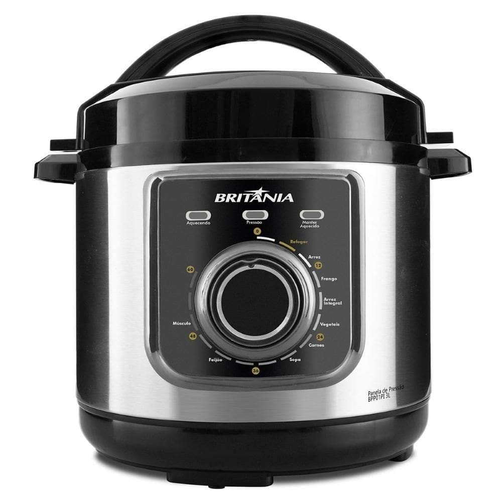 Panela Pressão Multifuncional Bpp01pi 700w Britânia 3l 220v