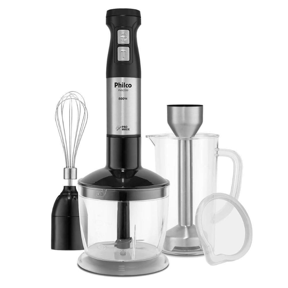 Mixer PMX2000 800W 3 em 1 Philco Preto Processador Com Jarra Copo e Batedor de Claras 127V