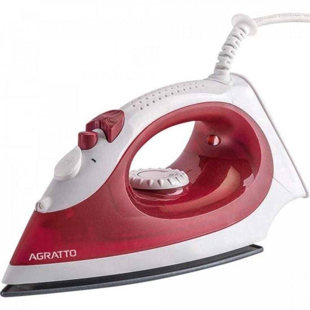 Ferro De Passar Vapor Agratto Bravo Fc-01 Cerâmico Vermelho 127v.