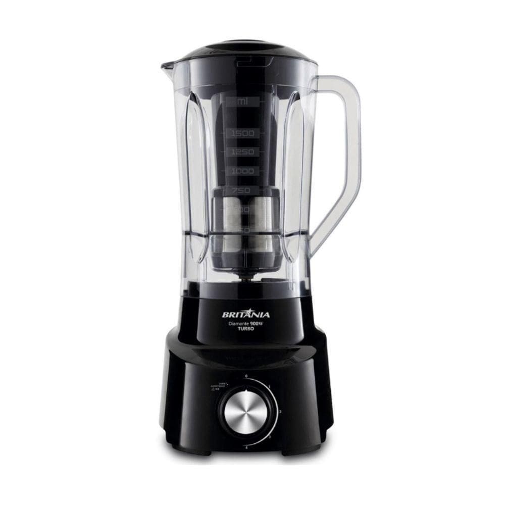 Liquidificador Diamante Turbo Britânia 900w Preto U 127v Unica 33101118