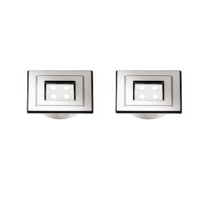 02 Luminaria Spot De Embutir Para Móveis Mdf Quadrado 3000K