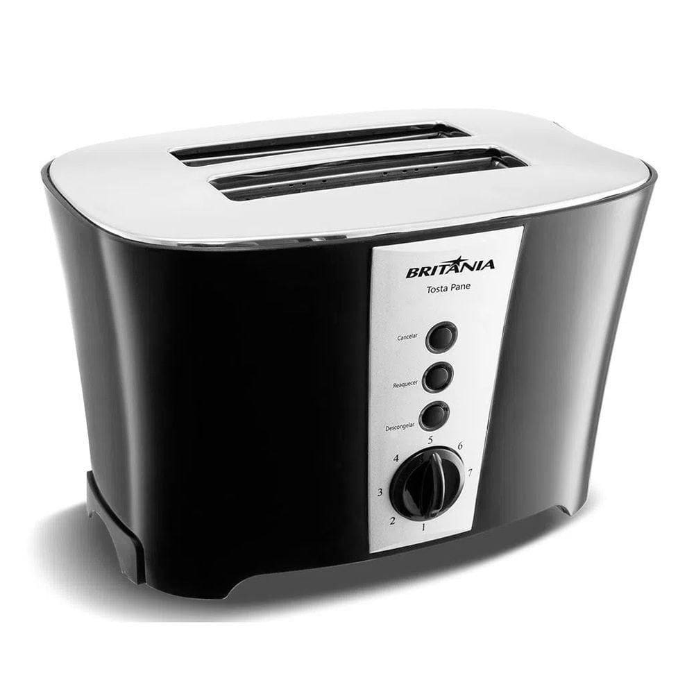 Torradeira Britânia Tosta Pane 3 Em 1 Preta 127v