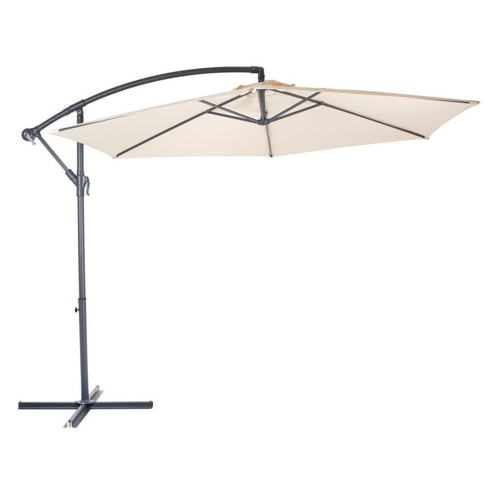 Ombrelone Guarda-sol Suspenso Com Base 3m Bora Bora Mor Bege