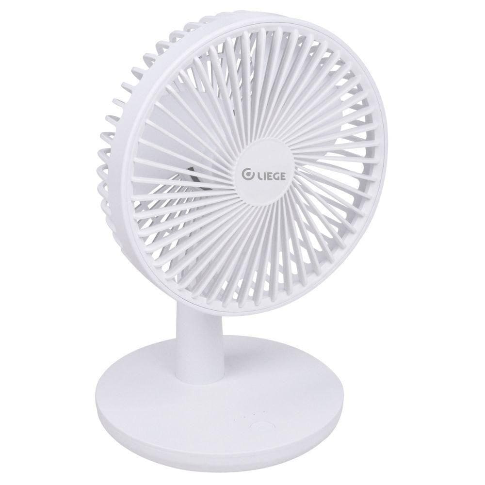 Ventilador De Mesa Portátil 5w Recarregável Usb Branco Liege