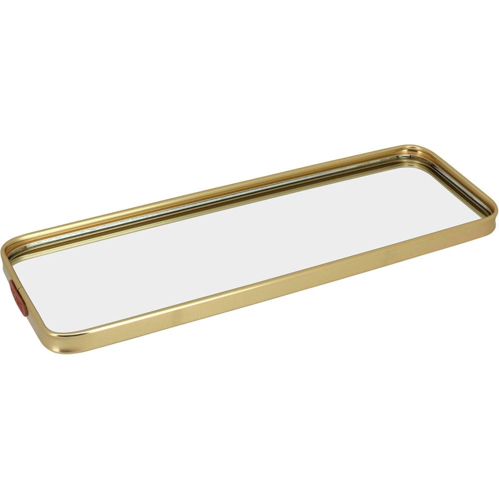 BANDEJA DECORATIVA PARA SERVIR ESPELHADO METAL 35x12cm DOURADO