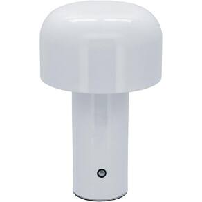 LUMINÁRIA DECORATIVA ABAJUR LED MESA USB METAL 20x12x12cm BRANCO