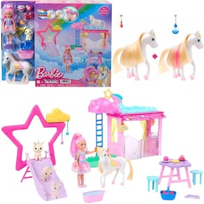 Boneca Barbie Um Toque De Mágica Chelsea E Pégaso HNT67