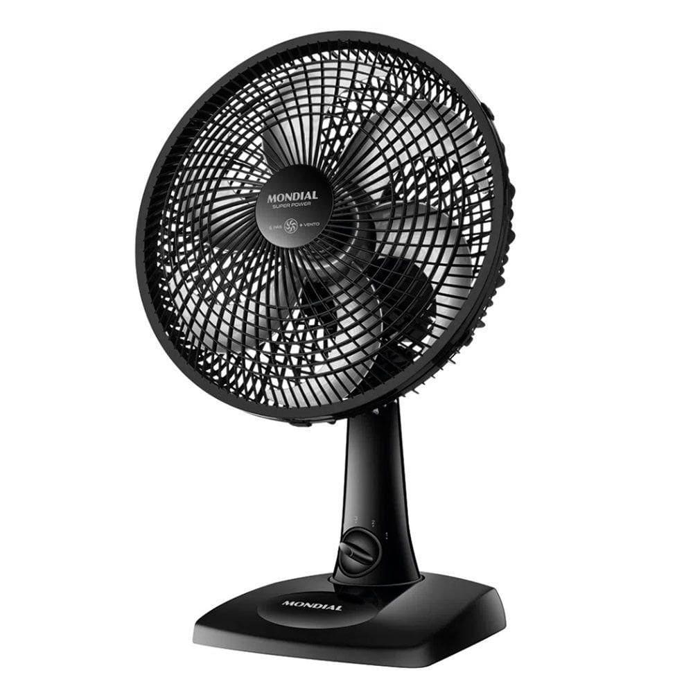 Ventilador De Mesa 30cm Vsp-30-b Mondial Preto Com Prata 110v