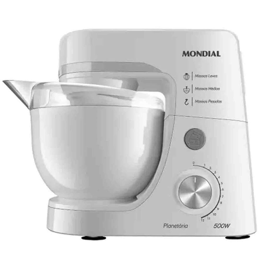 Batedeira Planetaria Mondial Bacia BP03 Branca Top 1 127V