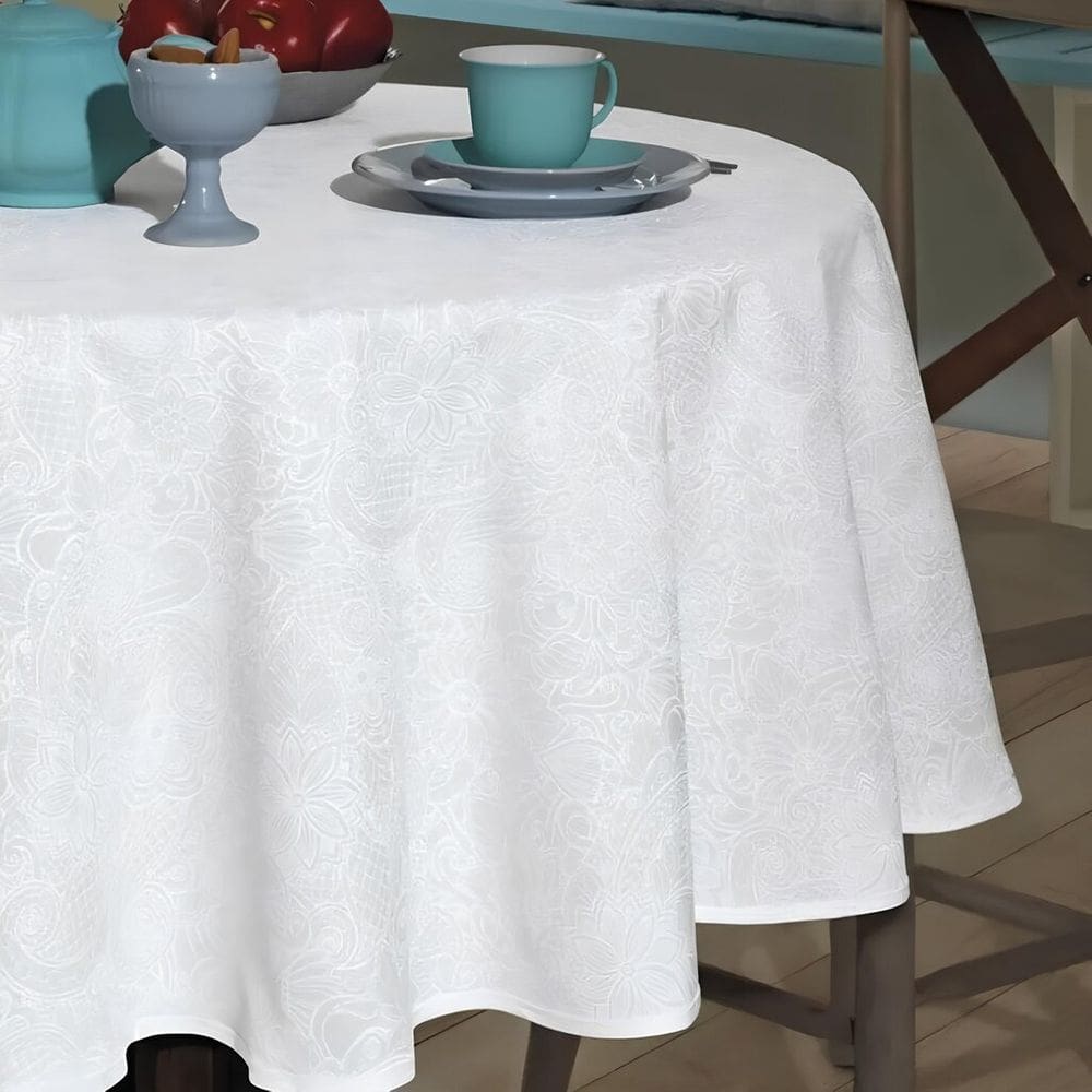 Toalha de Mesa Redonda 4 Lugares Limpa Fácil Döhler Edite