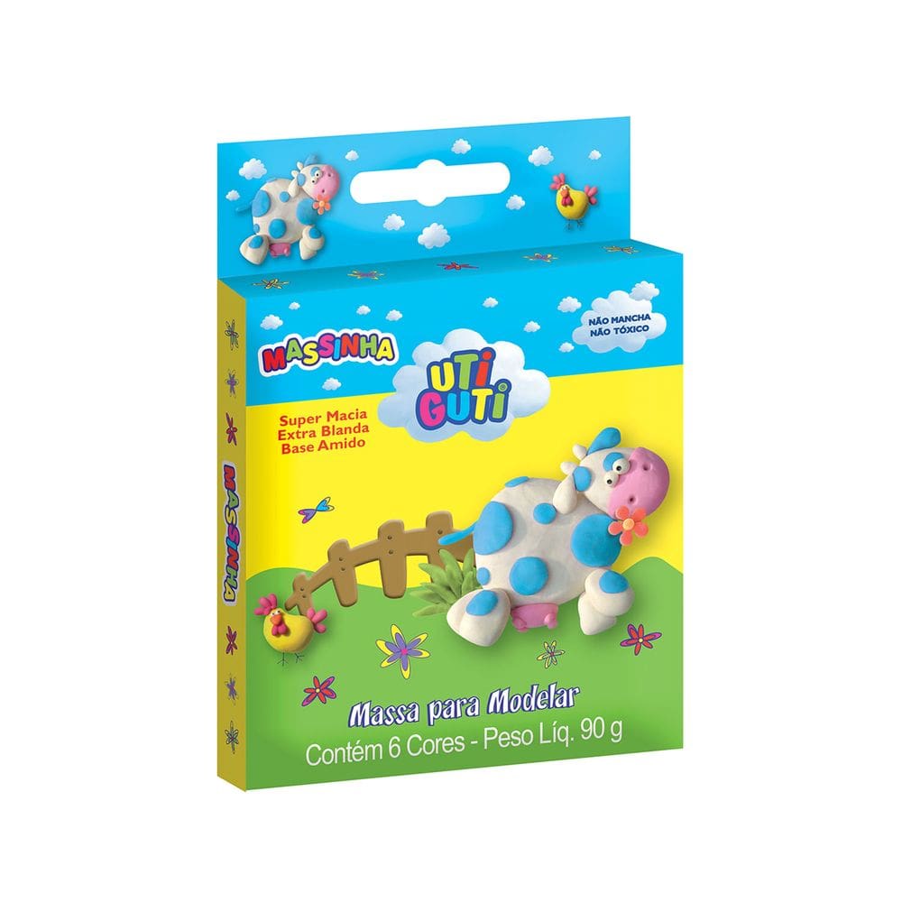 Massa de Modelar Canson Uti Guti Base de Amido com 6 Cores 90g
