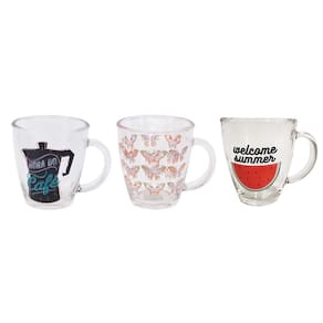 Caneca Cazza Decor em Vidro 345ml - Item Variado