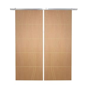 Porta Dupla De Correr P- Verniz Frisada Fs Duplo - 210x160