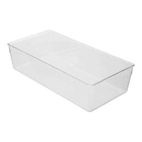 Organizador Multiuso Modular Acrílico Cristal 15cm X 30cm X 8cm Armário Cozinha Geladeira
