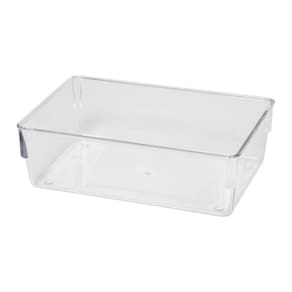 Organizador Multiuso Modular Acrílico Cristal 23,4cm X 17,5cm X 5,5cm Armário Cozinha Geladeira
