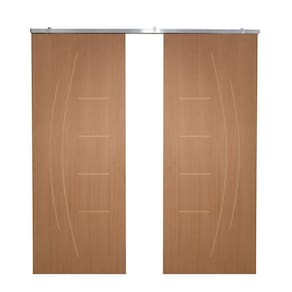 Porta Dupla De Correr P- Verniz Frisada F08 - Smile - 210x140
