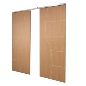 Porta Dupla De Correr P- Verniz Frisada F07 - 210x140