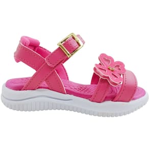 Sandália Infantil Menina Casual Dia a Dia Escola Passeio com Borboleta Ultra Conforto Kidy 192-1059