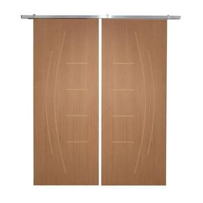 Porta Dupla De Correr P- Verniz Frisada F08 - Smile - 210x120