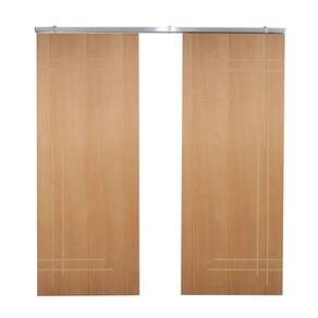 Porta Dupla De Correr P- Verniz Frisada F05 - 210x140