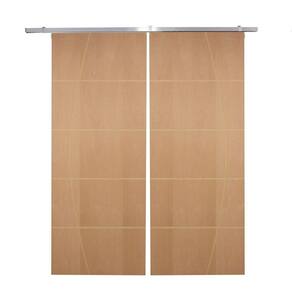 Porta Dupla De Correr P- Verniz Frisada F01 - 210x120