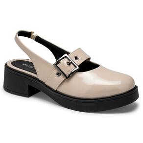 Sapato Slingback Mississipi ME461 Feminino - Marfim