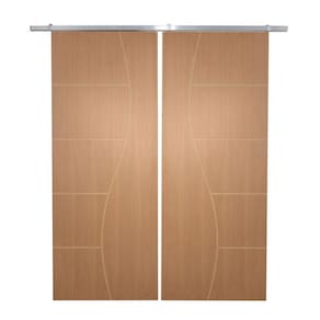 Porta Dupla De Correr P- Verniz Frisada F07 - 210x120