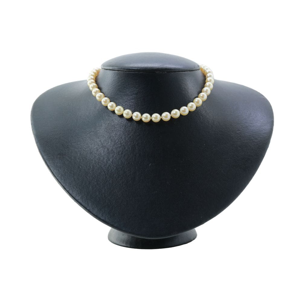 Colar Choker Pérola Dourada 8,5mm Gargantilha Elegante Ouro