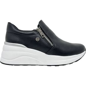 Tênis Feminino Slip On Flatform Casual Dia a Dia Passeio Trabalho Calce Fácil Via Marte 081-010