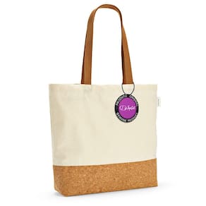 Sacola Grande em Algodão Reciclado e Cortiça 46x38cm Iberia TopGet