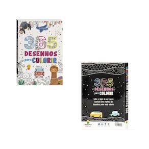 2 Livro Criança 365 Desenhos Diversos Infantis Para Colorir