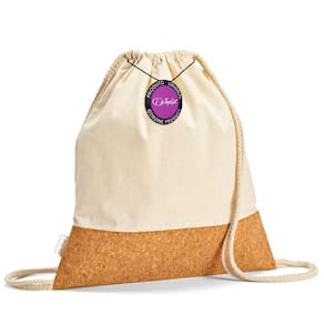Mochila tipo Saco Gym Sack em Algodão Reciclado e Cortiça 37x41cm Iberia TopGet
