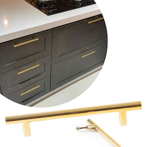 Kit Com 2 Puxadores Alça Gold Para Cozinhas Planejadas