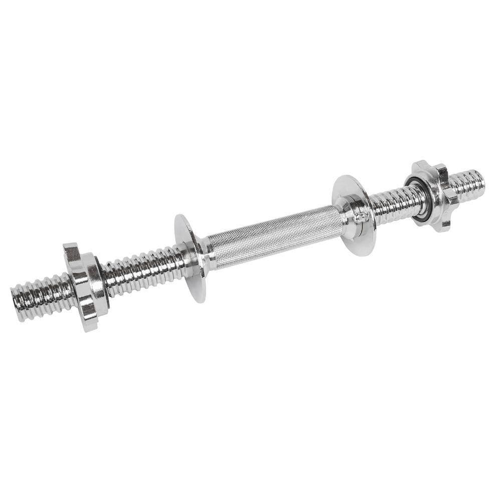 Barra Halter Para Anilha Lion Maciça Cromada 40cm Rosca Rápida