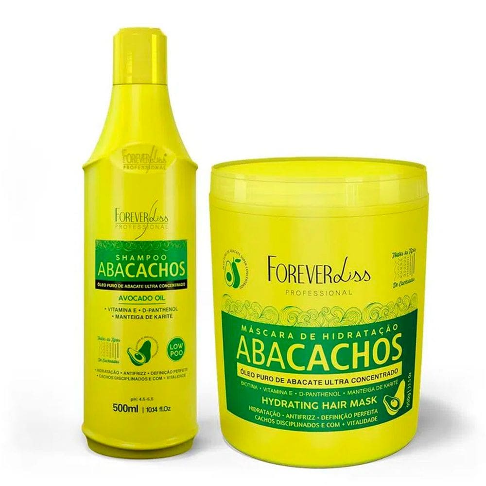 Kit Shampoo e Mascara com Abacate Abacachos Forever Liss