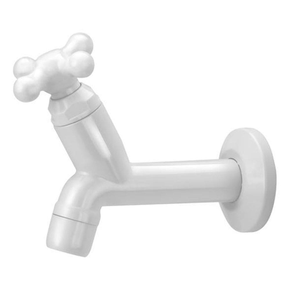 Torneira Para Tanque 10Cm Branca