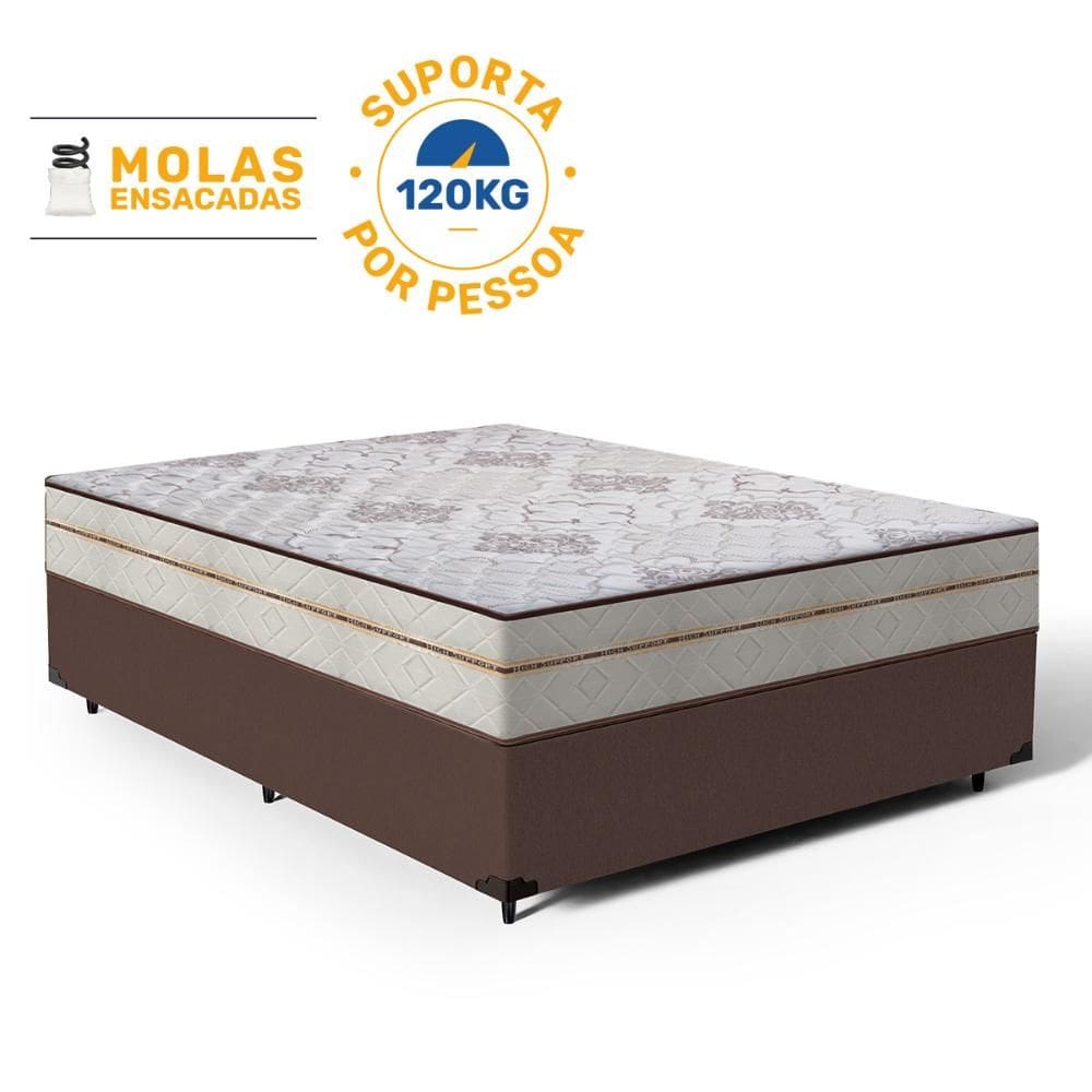 Cama Box com Colchão de Molas Ensacadas Luxury Casal 138cm