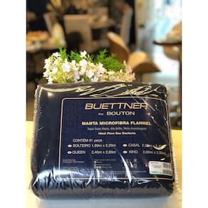 Manta Flannel Confort Queen 240x260 Marinho