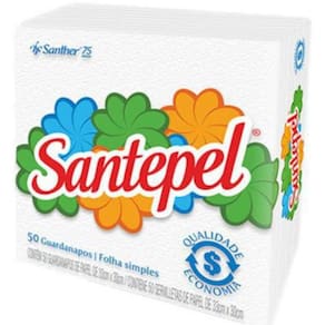 Guardanapo Folha Simples Santepel 33X30Cm 50 Folhas Santher