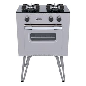Fogão Portátil Venax Mini Cook 2 Bocas a Gás Inox