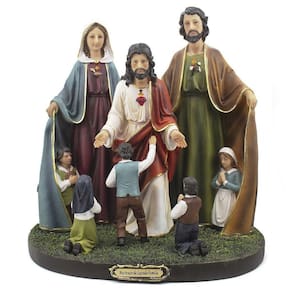 Imagem Nos Braços Da Sagrada Familia Importada Resina 30 Cm