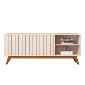 Rack Bancada Açai 1.4 Pé Madeira Maciça Off White JB Bechara