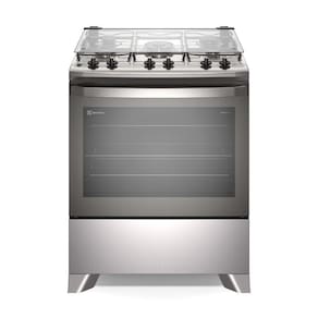 Fogão 5 Bocas Electrolux Efficient Com Mesa Inox Perfectcook E Vaporbake (fe5ic) Cinza Bivolt
