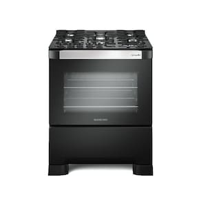 Fogão 5 Bocas Mueller Decorato Vetro G3 Com Timer Preto Bivolt