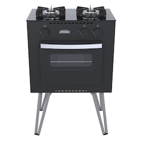 Fogão Portátil 2 Bocas Venax Mini Cook Gas Glp Preto Fosco U